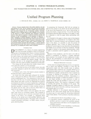 Unified Program Planning