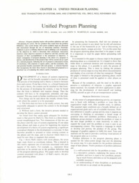 Unified Program Planning