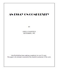 An Essay on Complexity
