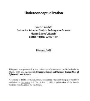 Underconceptualization