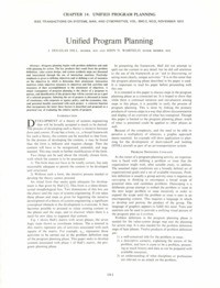 Unified Program Planning